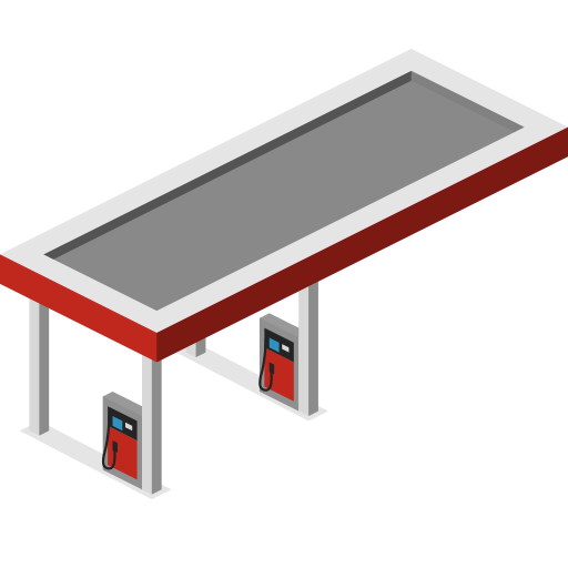 Gas station, petrol icon